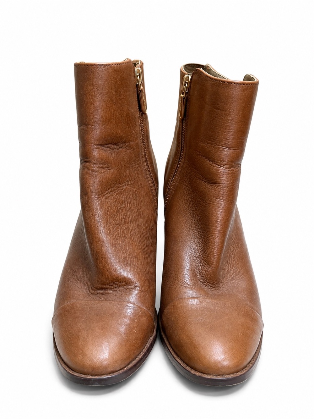Clarks Womenโs Brown Leather Ankle Booties. Size: 8